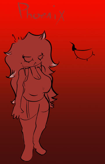 Art of Phoenix drawn within the artist Brytato&#39;s Artstyle.