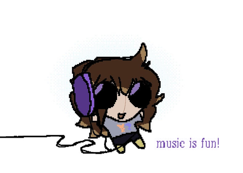 Art by CraveThyRave. The only canon piece being her headphones.