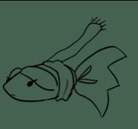 Fah as a fish, by Brytato.