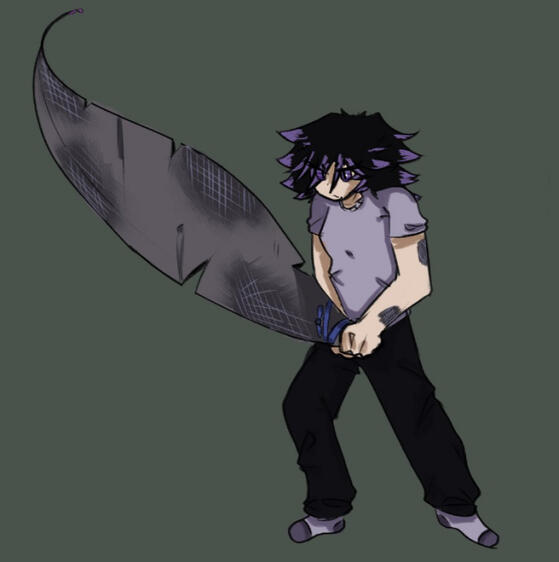 Art of Raven with Naomi&#39;s sword. By Brytato.