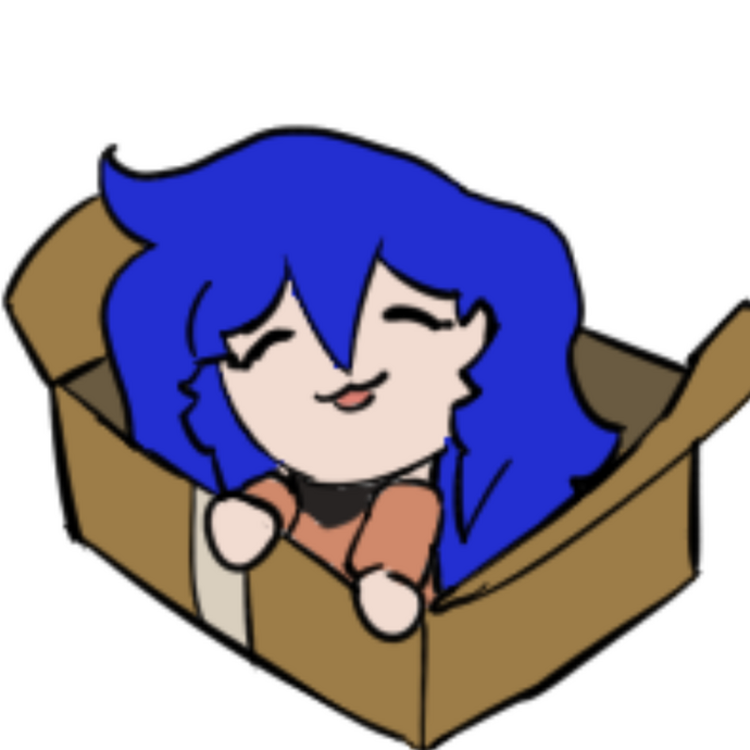 Niko in a box.