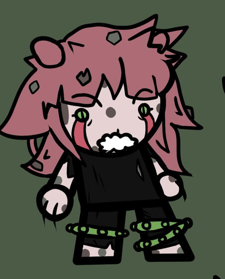 Aster in the Mewgenics artstyle, by Brytato.