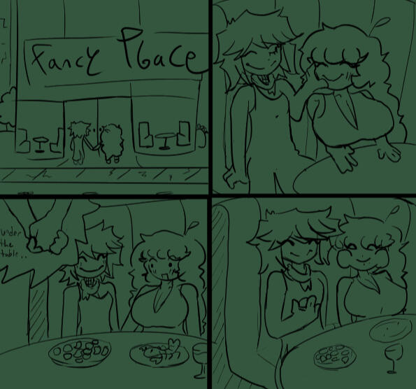 Phoenix and Ray go on a date. By Brytato.